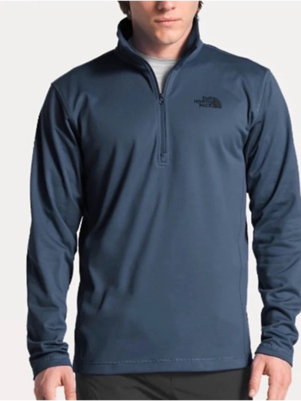 The North Face tech glacier Slate Blue Quarter-Zip Pullover small